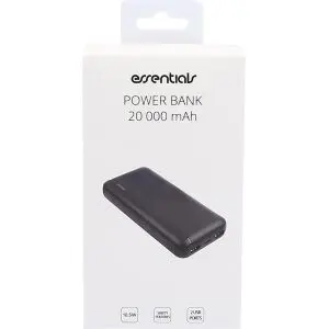 Alternative view of Power bank 20 000 mAh, 2x USB-A utgång, svart