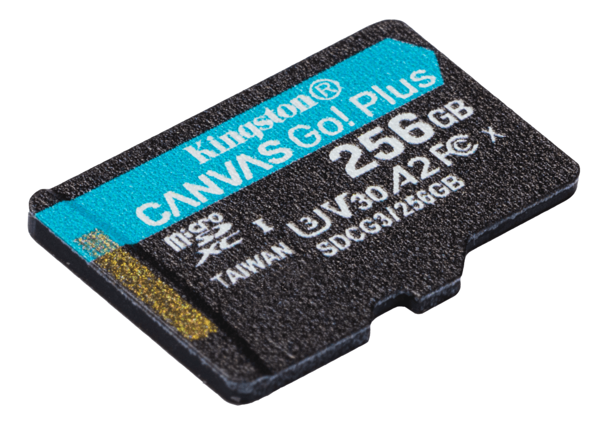 Canvas Go! Plus microSDXC-kort U3 & V30 speed performance, svart 64GB,128GB, 256GB