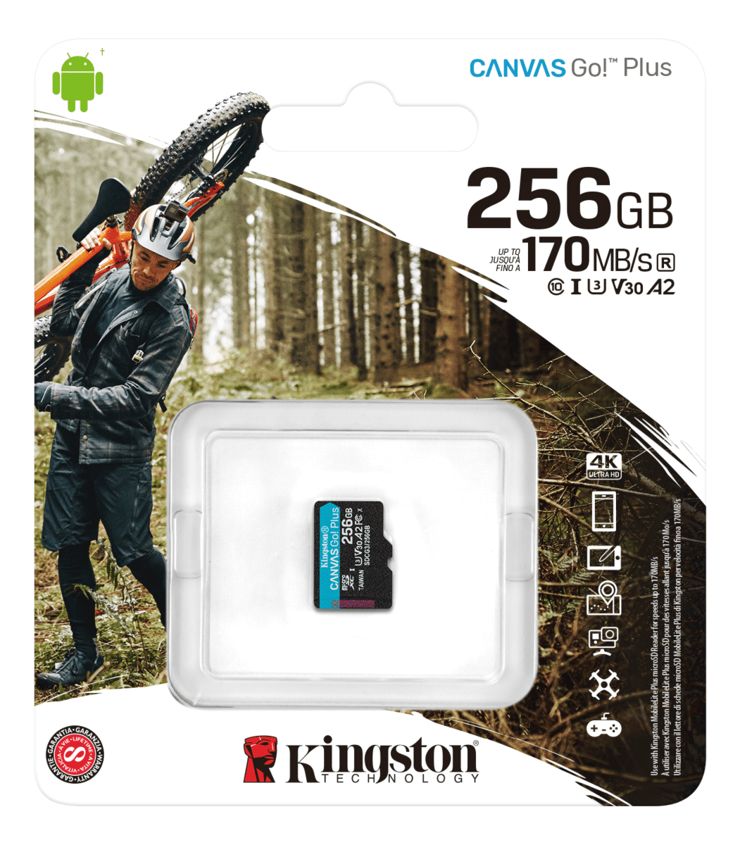 Canvas Go! Plus microSDXC-kort U3 & V30 speed performance, svart 64GB,128GB, 256GB - Bild 2