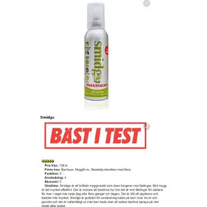 Alternative view of Smidge Myggmedel Spray 75 ml