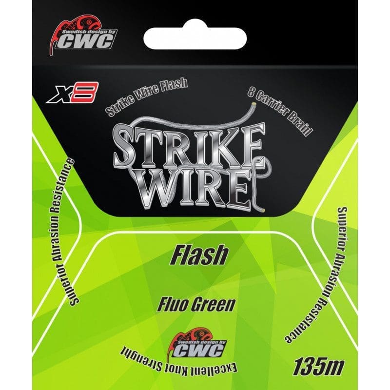 Strike Wire Flash X8, 0,12mm/8kg -135m, Fluro Green