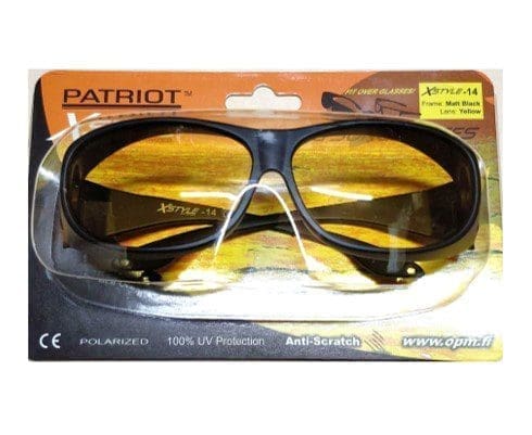 Patriot Xstyle-14 är solglasögon över glasögon med 100% UV-skydd och polariserade linser.