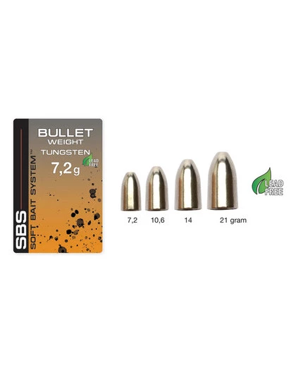 Bullet weights i tungsten är det bästa materialet till Texas- och Carolinatackel.