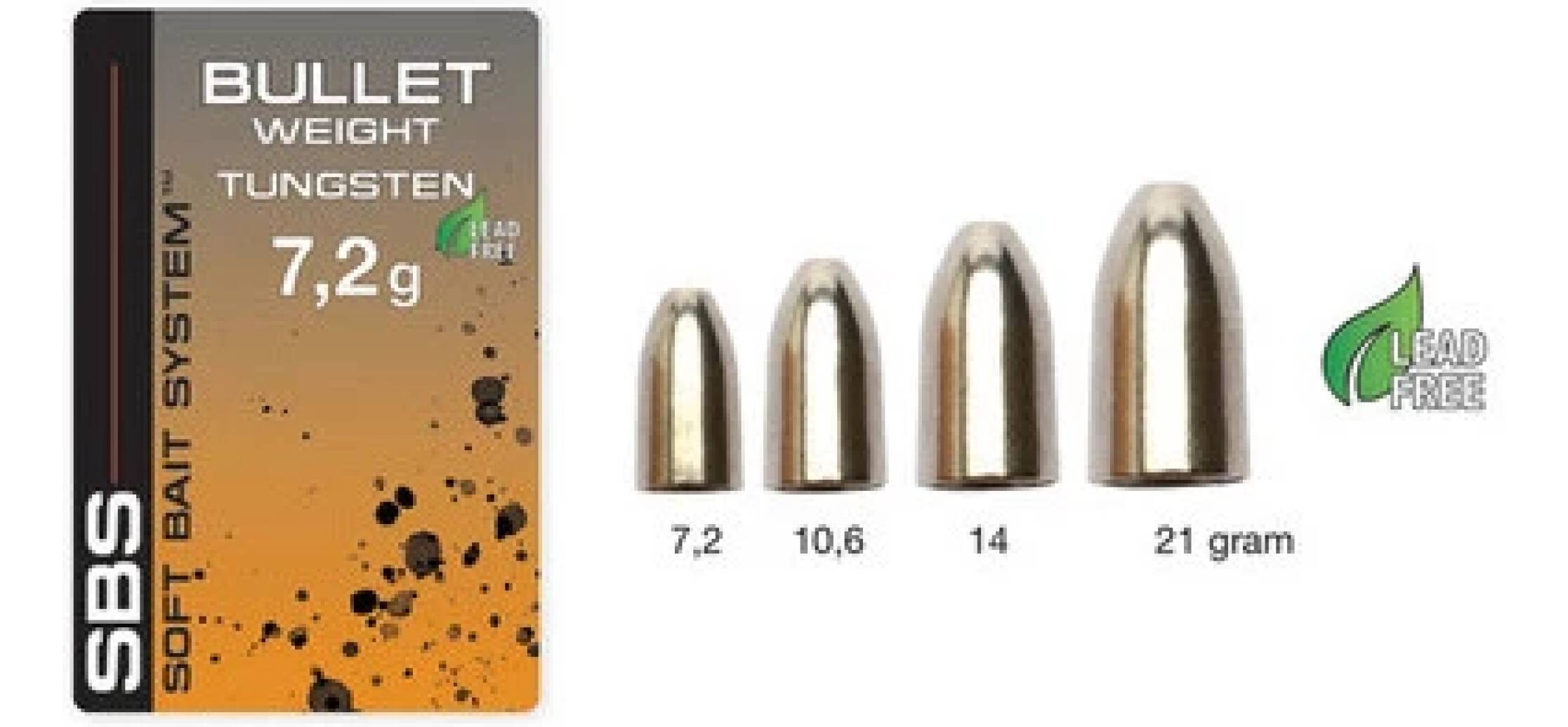 Bullet weights i tungsten är det bästa materialet till Texas- och Carolinatackel.