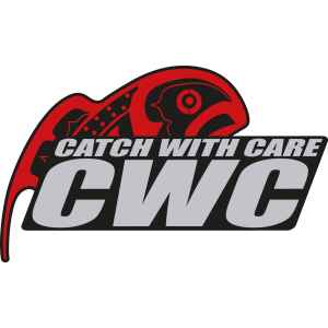 Klistermärke med CWC loggan.