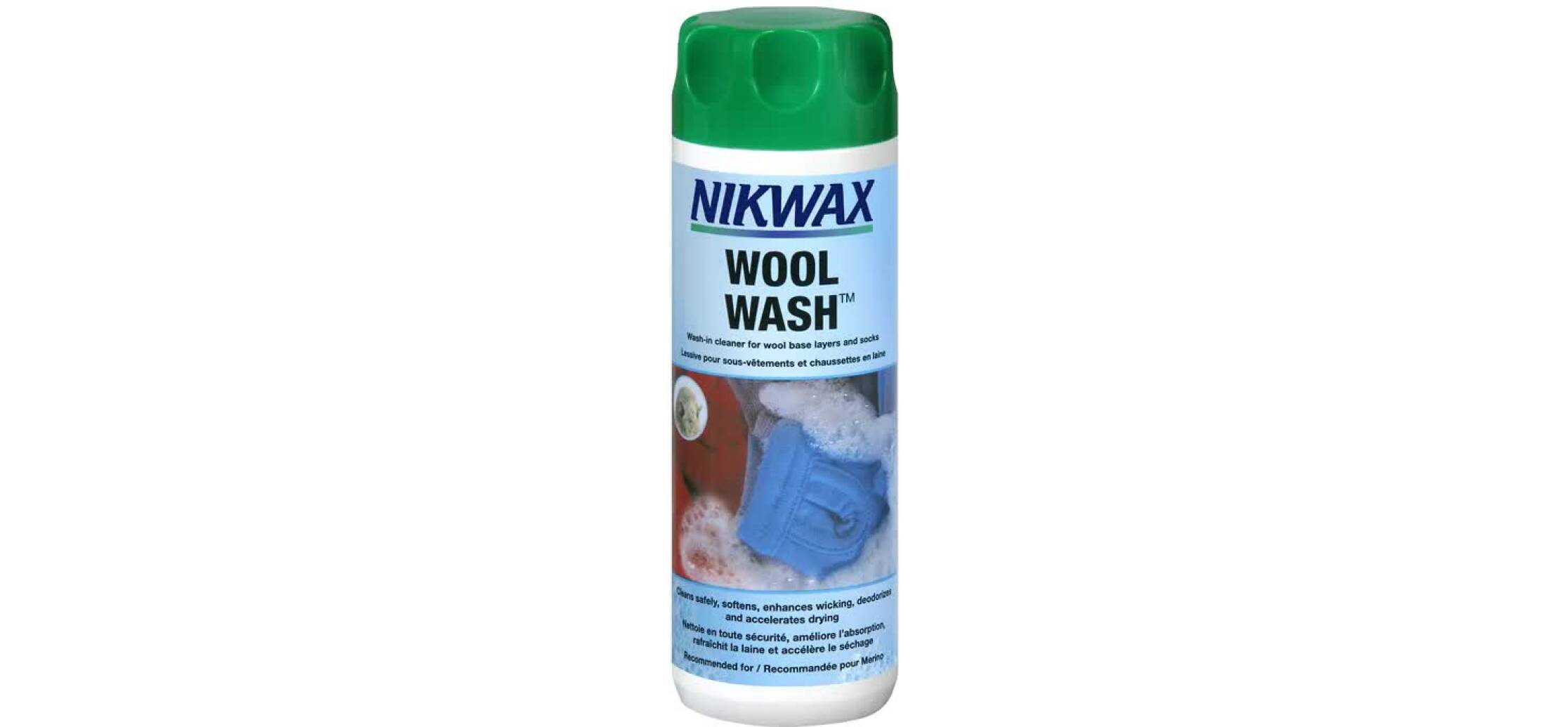 Nikwax Woolwash är ett tvättmedel som är speciellt framtaget för tvätt av ullunderkläder. Det återger ullen sina fina egenskaper att transportera bort fukt från kroppen