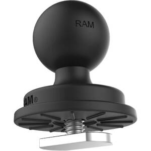 RAM Track Ball består av en B storlek 1" gummikula gjuten till en höghållfast kompositbas
