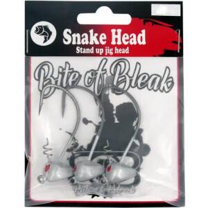 Bite of Bleak Snake head Standup Jighead är en 90 graders stand-up skalle