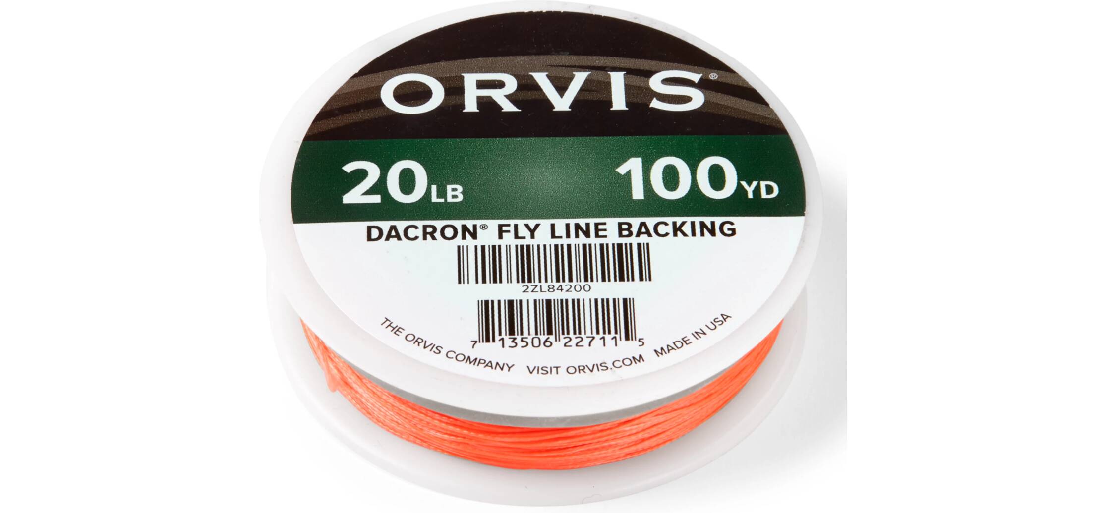 Orvis Dacron Fly Line Backing, 30lb 200yd, Orange - Eagle Fishing