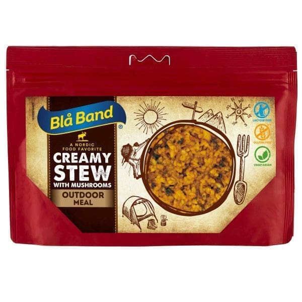 Bla Band Creamy Stew with Mushrooms är en smakrik och näringsrik frystorkad måltid.