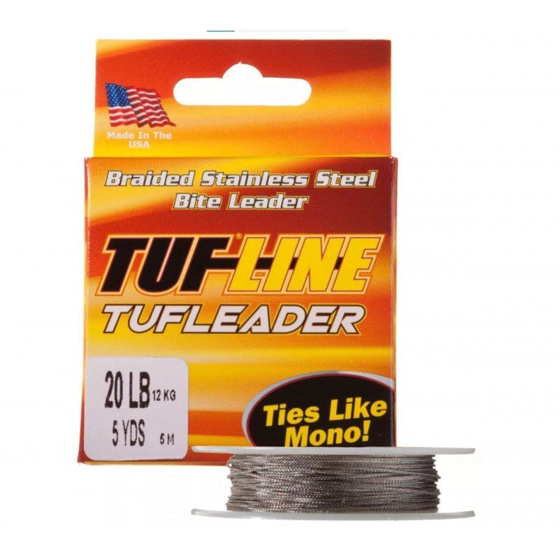 Tuf-Line flätad rostfritt stål Tuf-Leader, 0,33mm 12kg, 5m