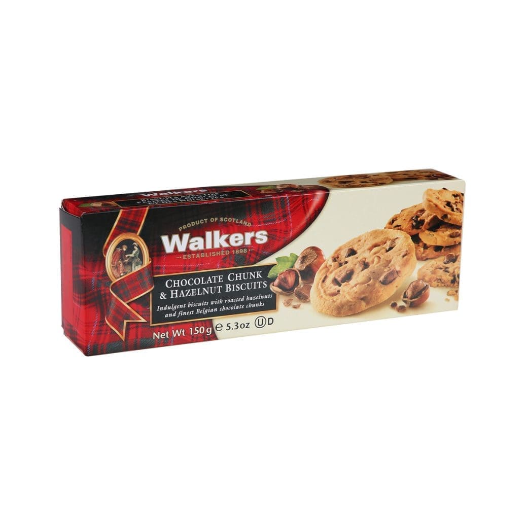 Walkers Chokladbit & Hasselnötskex 150g