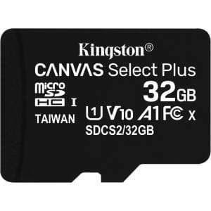 Kingston Canvas Select Plus MicroSDHC, 32GB, Class 10 UHS-I, black