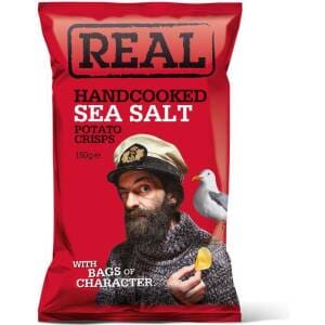 Real Hand Cooked Sea Salt Crisps, 150g