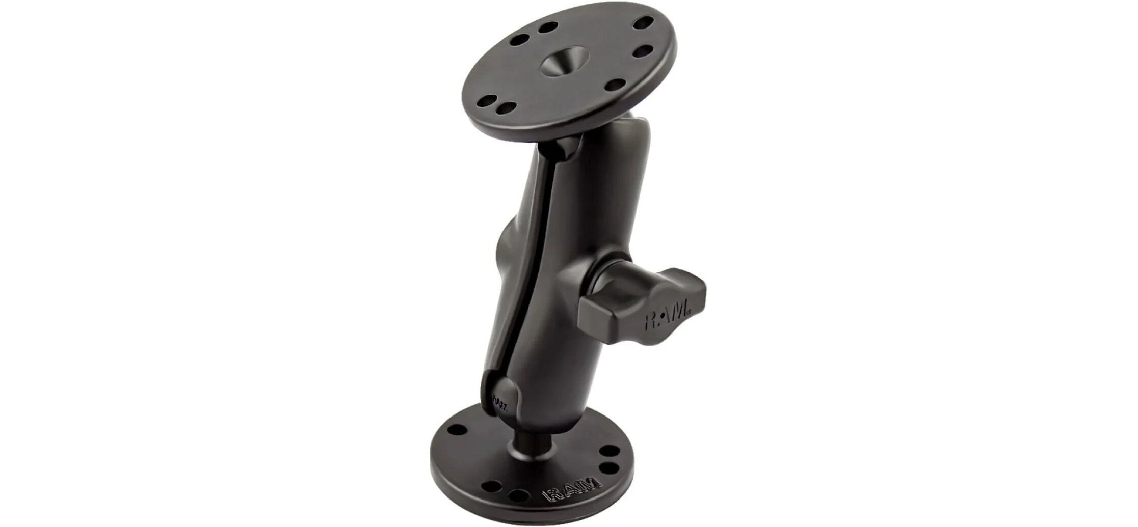 RAM® Universal Double Ball Mount with Two Round Plates - B Size Medium