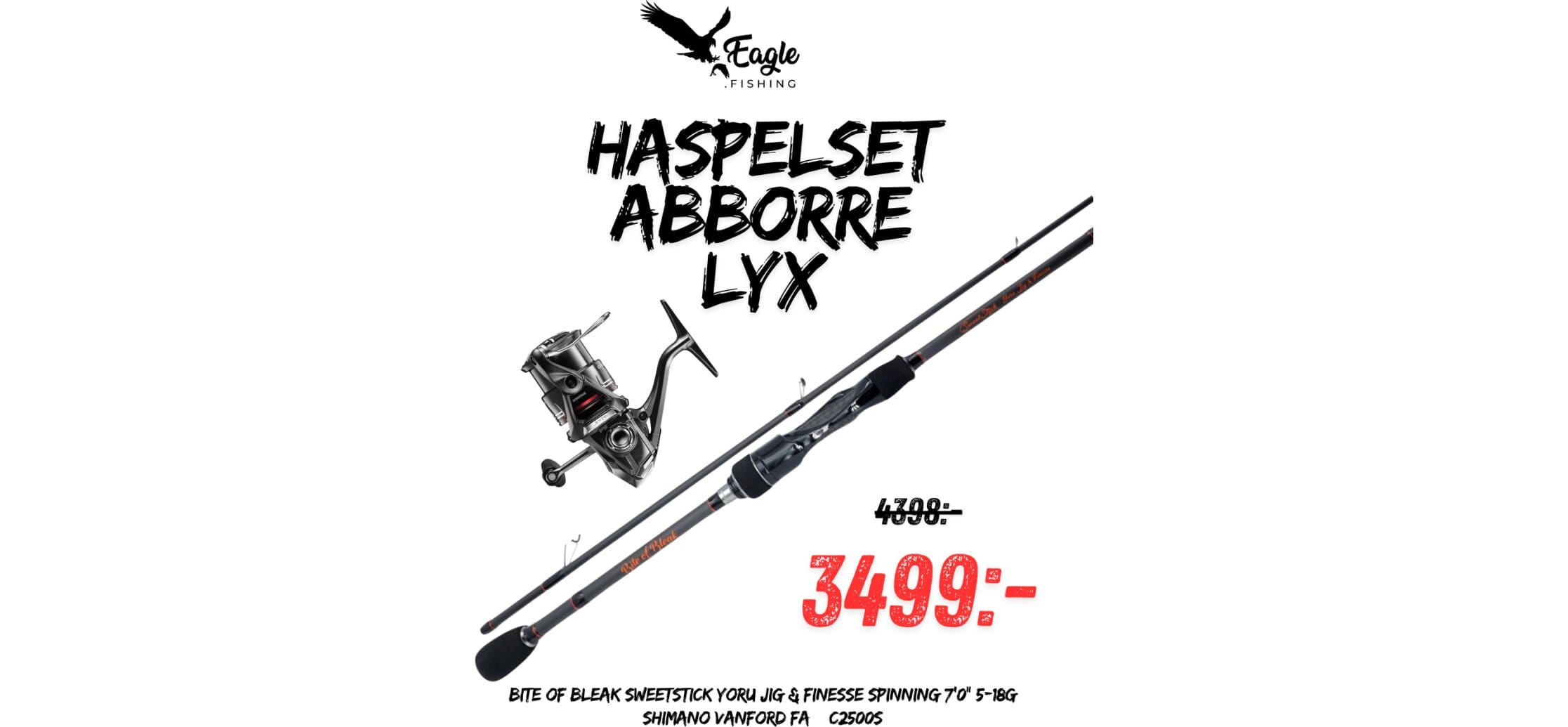 Haspelset Abborre Lyx 5-18g - Shimano Vanford + Sweetstick Yoru Jig & Finesse